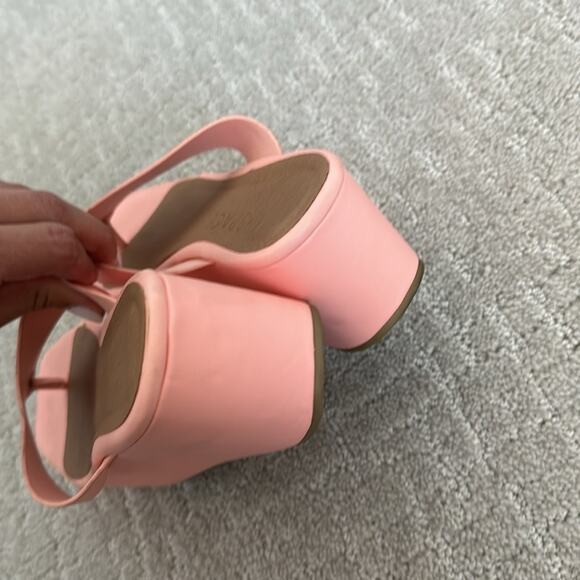 Lspace x Matisse “Alisa” platform thong flip flop in crystal pink square toe - Picture 10 of 11